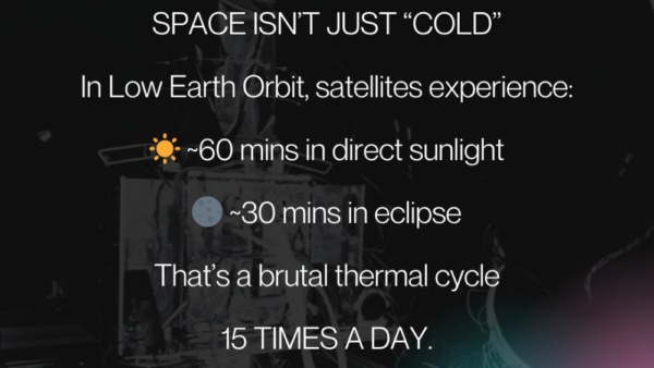 Forged in Space: Lessons From a (Co-) Founder                                                   Thermal is the biggest environmental killer of satellites, not radiation